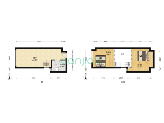中海御公馆 2室1厅1卫 40平方