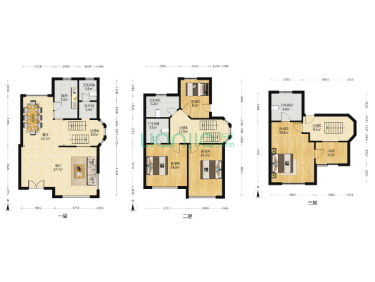 天赐景城(别墅) 5室2厅5卫 282平方