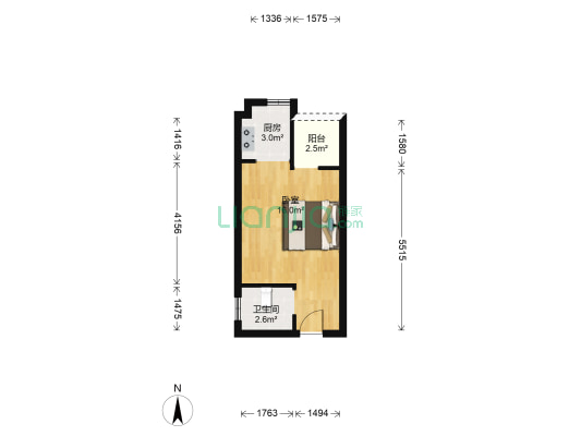 华尔兹广场(金堂) 1室0厅1卫 35平方