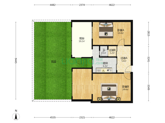 立功巷 2室0厅1卫 48平方