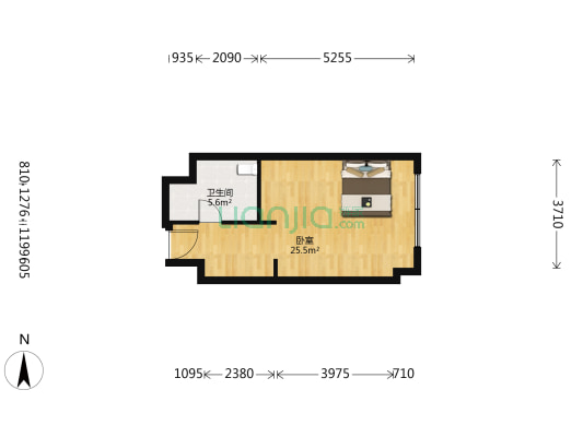 德圣公馆 1室0厅1卫 52平方