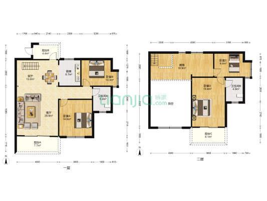 彰泰新城 4室2厅2卫 190平方