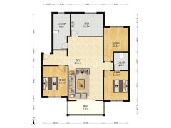 此房满五唯一，南北通透格局，配套齐全-涿州东方家园户型图