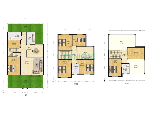 捷安庄园 6室3厅3卫 261平方