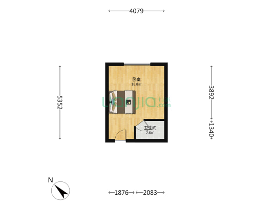 晶彩中心小时代 1室0厅1卫 33平方
