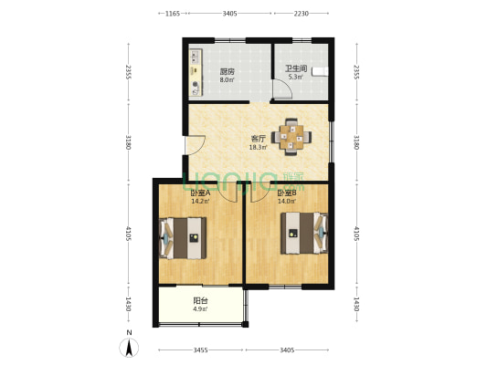 乐都路67弄 2室1厅1卫 75平方