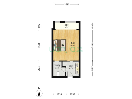 浦江意优 1室0厅1卫 100平方