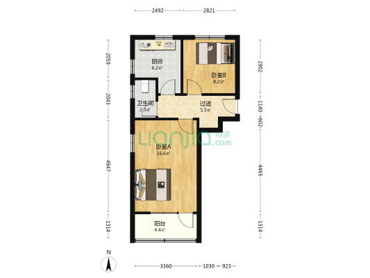 商城路35-39号 2室0厅1卫 56平方
