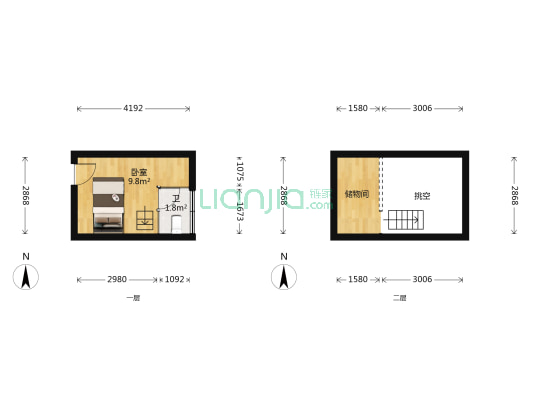 草厂九条 1室0厅1卫 19平方
