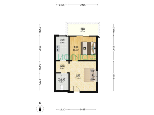 大蔡家巷 1室1厅1卫 47平方