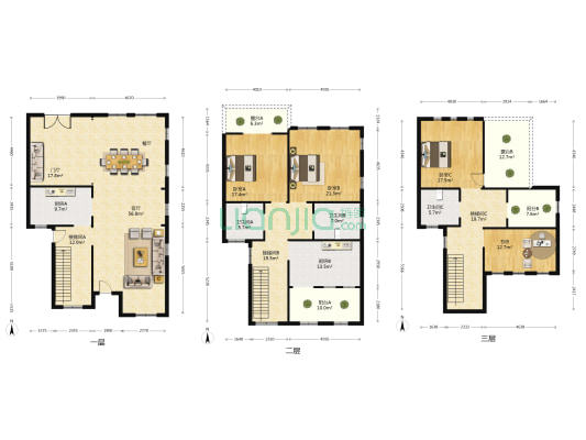 明德小镇 4室1厅3卫 344平方