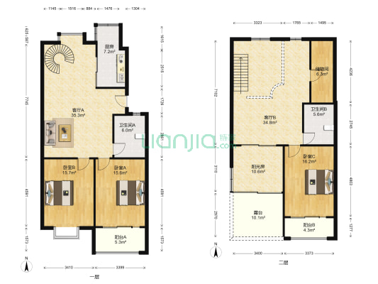 汇林绿洲怡林苑 3室2厅2卫 144平方