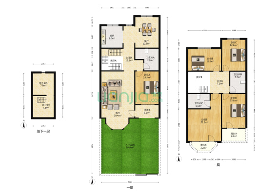 林城万人温泉小镇三期别墅 5室2厅3卫 206平方
