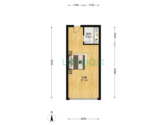 意环大厦 1室0厅0卫 48平方