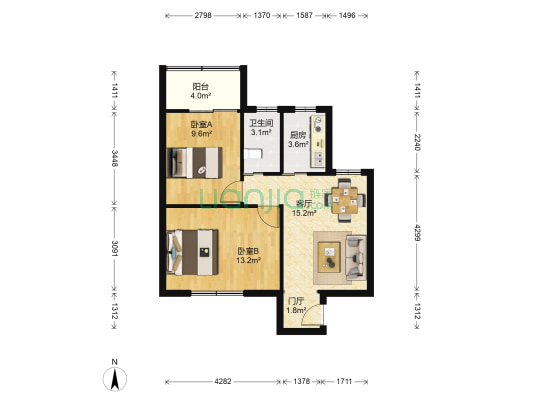扬子六村 2室1厅1卫 62平方