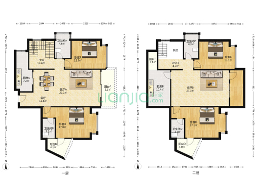春江壹号 4室3厅4卫 207平方