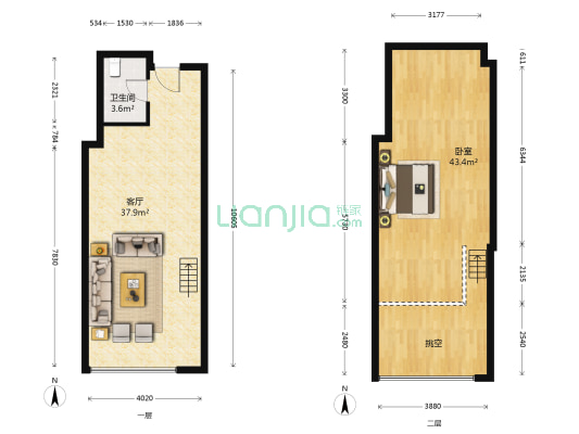 花样年·喜年中心 1室1厅1卫 63平方
