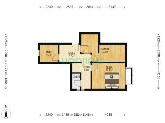鑫福佳苑 2室0厅1卫 58平方