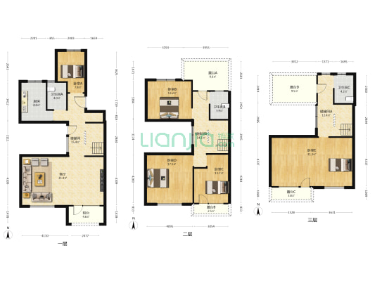 鑫江·瑞府 5室1厅3卫 219平方