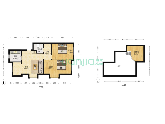 湾家花园 2室1厅1卫 80平方