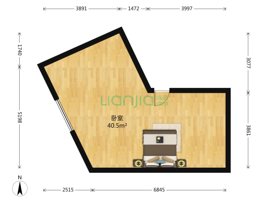 名仕财富中心 1室0厅0卫 64平方