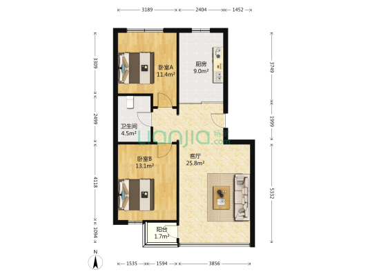 泡崖新六区 2室1厅1卫 91平方