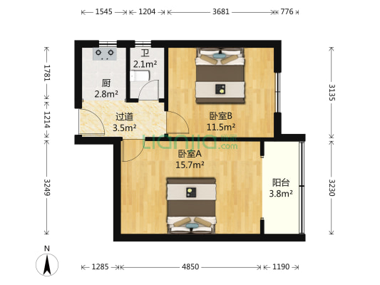 安顺路285号 2室0厅1卫 49平方