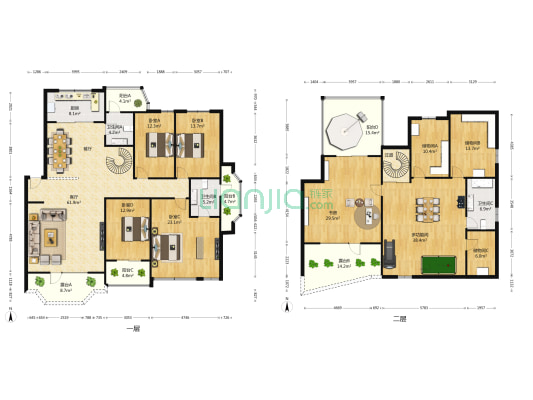 中盛家园 6室1厅3卫 288平方