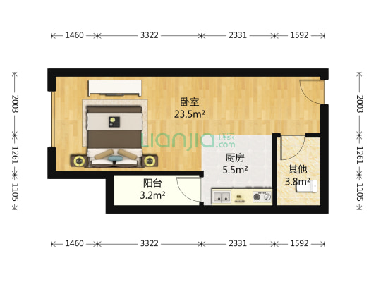 北京-VR测试楼盘001 1室0厅0卫 144平方