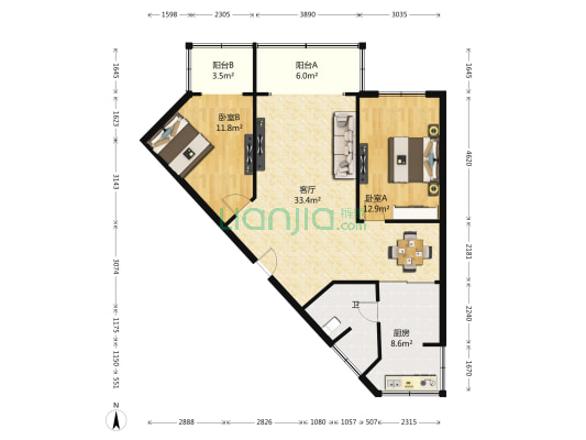 光华公屋一期 2室1厅1卫 102平方