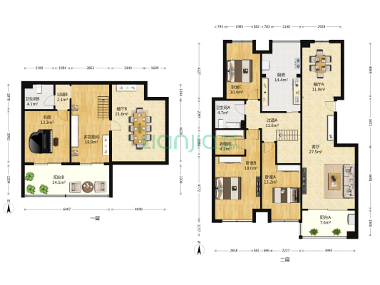 保利里院里二期 5室3厅2卫 214平方