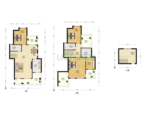 人居紫云庭 3室1厅3卫 197平方