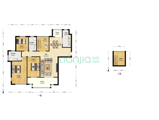 万科金品家园 4室1厅2卫 143平方