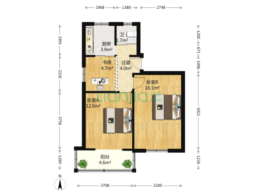 滨江东路160号 3室0厅1卫 58平方