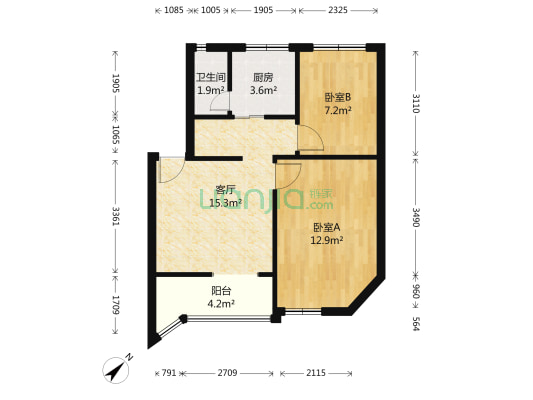 龍華地鐵口 金橋花園 稀缺2房戶型-深圳金僑花園二手房