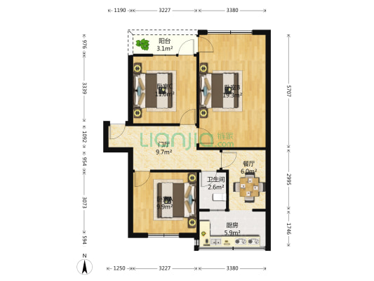 大科甲巷23号 3室1厅1卫 81平方