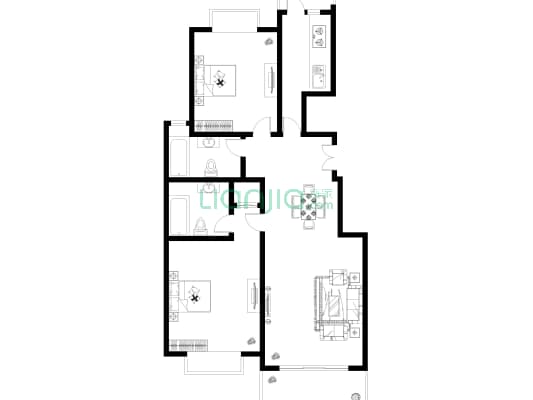 景星苑 2室2厅2卫 103平方