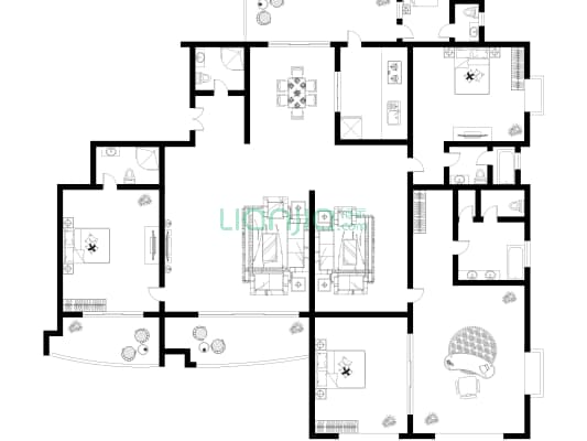 香山丽舍(公寓) 4室3厅3卫 304平方