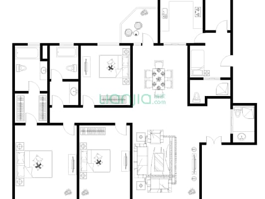 鸿丰香缇花园 3室2厅2卫 195平方