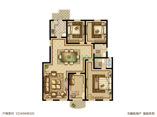 博园 4室2厅2卫 157平方