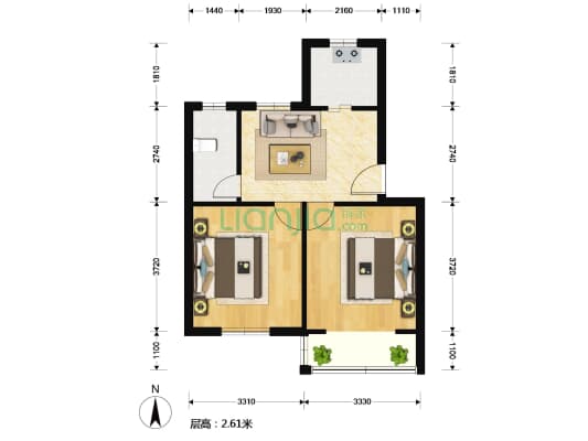 凌兆路521弄 2室1厅1卫 63平方