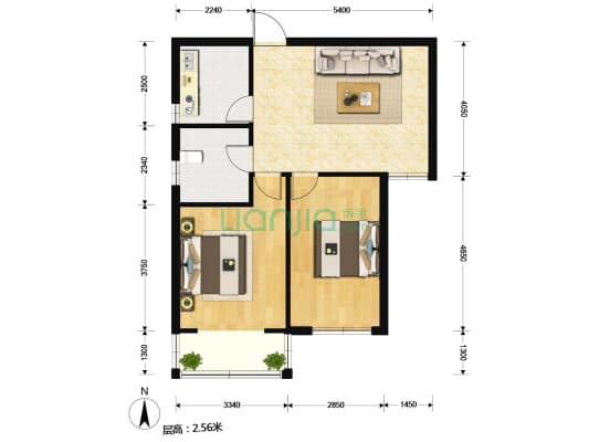 灵峰公寓 2室1厅1卫 99平方