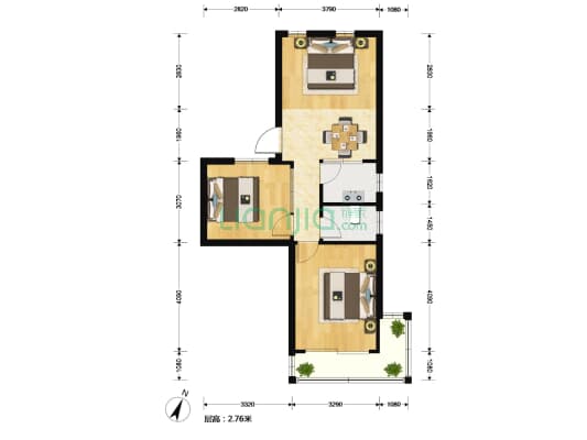 安化路329号 3室1厅1卫 72平方