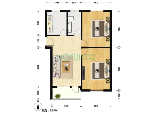 罗南三村 2室1厅1卫 81平方