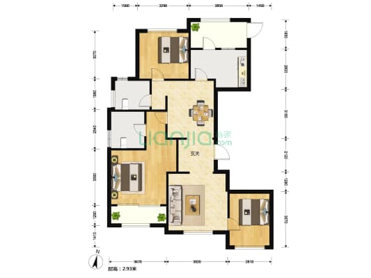 浙铁绿城长风中心 3室2厅2卫 0平方