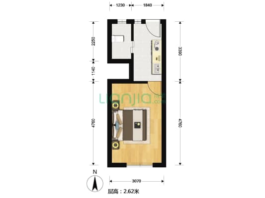 蒋家桥路25弄 1室0厅1卫 32平方